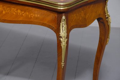 French Inlaid Fold-Over Card Table - Image 2