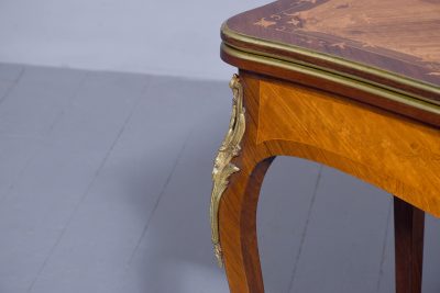 French Inlaid Fold-Over Card Table - Image 3