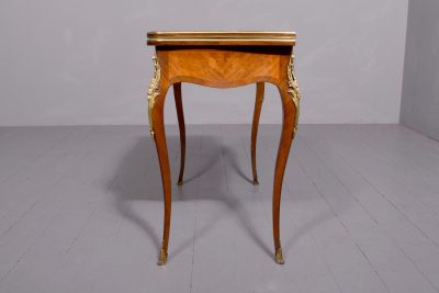 French Inlaid Fold-Over Card Table - Image 9