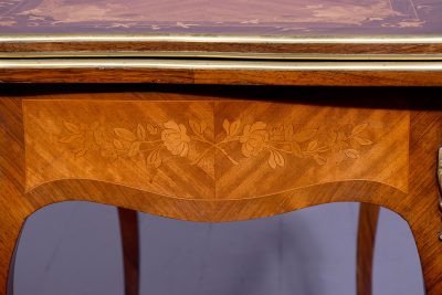 French Inlaid Fold-Over Card Table - Image 10