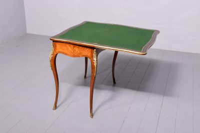 French Inlaid Fold-Over Card Table - Image 12