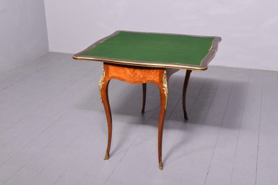 French Inlaid Fold-Over Card Table - Image 14