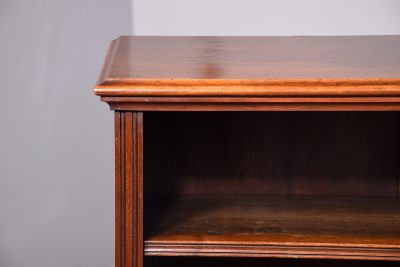 Double fronted Walnut Open Bookcase - Image 5