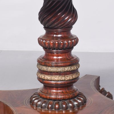 Regency Brass Inlaid Rosewood Centre Table - Image 3
