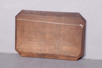 Large oak Jacobean-revival bevelled edge rectangular wall mirror - Image 6