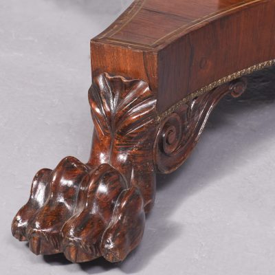Regency Brass Inlaid Rosewood Centre Table - Image 5
