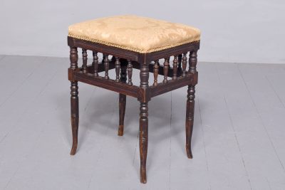 Late Victorian birch spindled stool - Image 2
