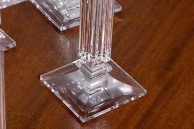 Set of 6 Glass Candlesticks - Image 3