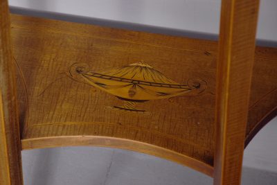 Quality Sheraton Style Demi-Lune Table of Desirable Proportions - Image 3
