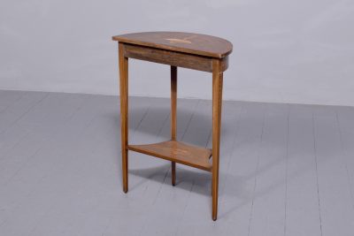 Quality Sheraton Style Demi-Lune Table of Desirable Proportions - Image 9