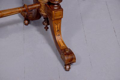 Classic Victorian Burr Walnut Card - Table - Image 12