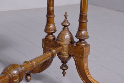 Classic Victorian Burr Walnut Card - Table - Image 7