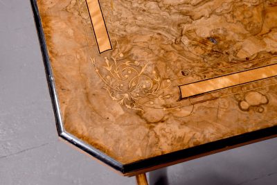 Classic Victorian Burr Walnut Card - Table - Image 5