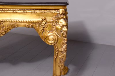 Marble Top Gilt Wood Console Table - Image 3