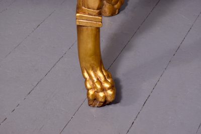 Marble Top Gilt Wood Console Table - Image 4