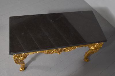 Marble Top Gilt Wood Console Table - Image 7