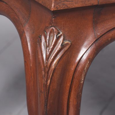 Large size Victorian Mahogany Cabriole Stool - Image 4
