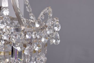 Silvered and Crystal Chandelier - Image 4