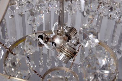 Silvered and Crystal Chandelier - Image 10