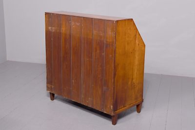 Stylish, 19th century rosewood - inlaid, blonde walnut Continental bureau (secretaire) - Image 14