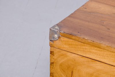Mid-Victorian Metal-Bound Solid Camphor Campaign Trunk - Image 2