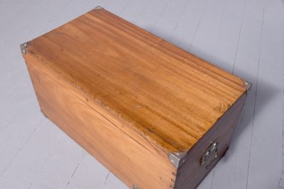 Mid-Victorian Metal-Bound Solid Camphor Campaign Trunk - Image 3