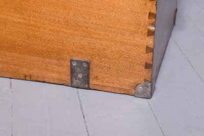 Mid-Victorian Metal-Bound Solid Camphor Campaign Trunk - Image 4
