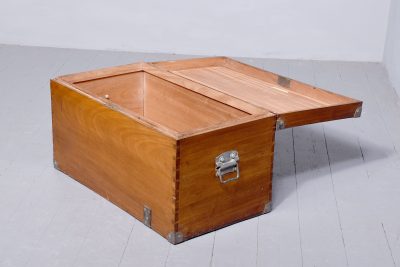Mid-Victorian Metal-Bound Solid Camphor Campaign Trunk - Image 8