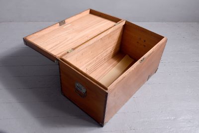 Mid-Victorian Metal-Bound Solid Camphor Campaign Trunk - Image 9