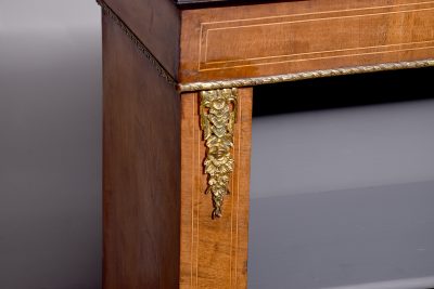Mid - Victorian, neat sized inlaid - walnut, ormolu - mounted open bookcase - Image 9