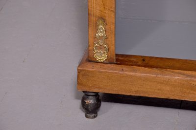 Mid - Victorian, neat sized inlaid - walnut, ormolu - mounted open bookcase - Image 7