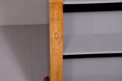 Mid - Victorian, neat sized inlaid - walnut, ormolu - mounted open bookcase - Image 6