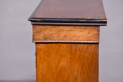 Mid - Victorian, neat sized inlaid - walnut, ormolu - mounted open bookcase - Image 4