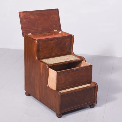 Regency Mahogany Bed Steps in Figured Spanish Mahogany - Image 4