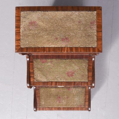 Regency Mahogany Bed Steps in Figured Spanish Mahogany - Image 6