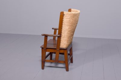 Unusual Stained Beech Orkney Chair - Image 6