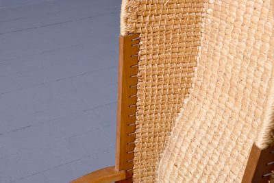 A Scottish Child's Walnut Framed Hooded Orkney Chair - Image 5