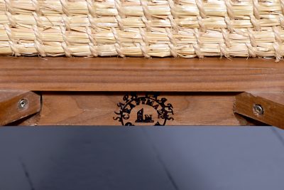 A Scottish Child's Walnut Framed Hooded Orkney Chair - Image 7