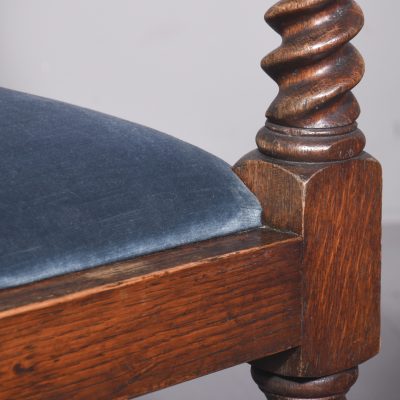 Impressive Pair of Large Carved Oak Throne or Hall Chairs - Image 7