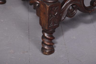 Impressive Pair of Large Carved Oak Throne or Hall Chairs - Image 10
