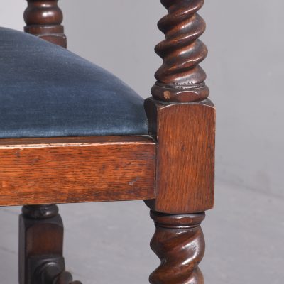 Impressive Pair of Large Carved Oak Throne or Hall Chairs - Image 11