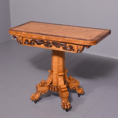 Rare George IV Birdseye Maple and Rosewood Tea-Table Antique Furniture 4 Rare George IV Birdseye Maple and Rosewood Tea-Table - Image 4