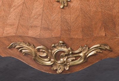 French Marble Top Serpentine Front Rococo Style Commode - Image 4