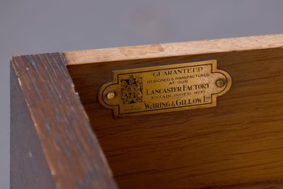 Neat-sized Jacobean-style, oak side table/fold-over games table - Image 4