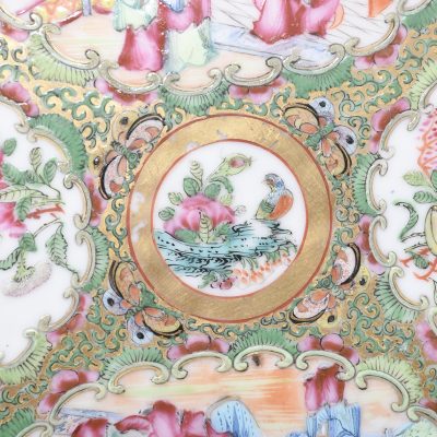 Unusual Chinese Famille Rose (Canton), Oval Plate with a Reticulated Rim - Image 2