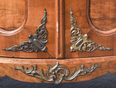 Magnificent Ormolu Mounted French Burr Walnut 2 Door Armoire - Image 4