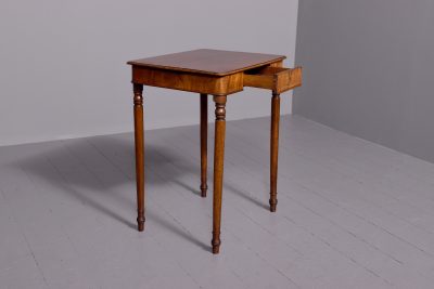 George IV neat-sized mahogany side table with frieze drawer - Image 6