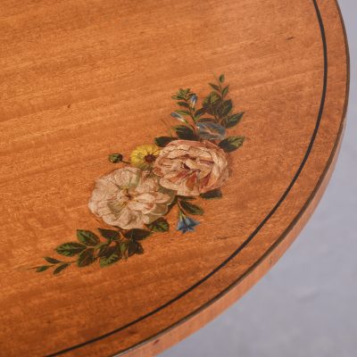 Reproduction Georgian, Adam-Style Painted Satinwood Wine/Occasional Table - Image 5