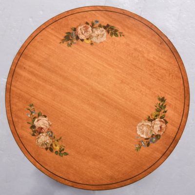 Reproduction Georgian, Adam-Style Painted Satinwood Wine/Occasional Table - Image 6