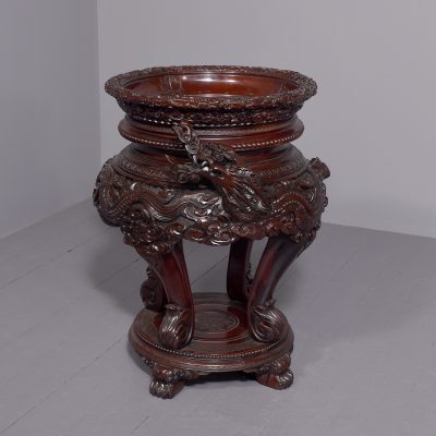 Meiji Period Carved Jardinière of Generous Proportions - Image 5